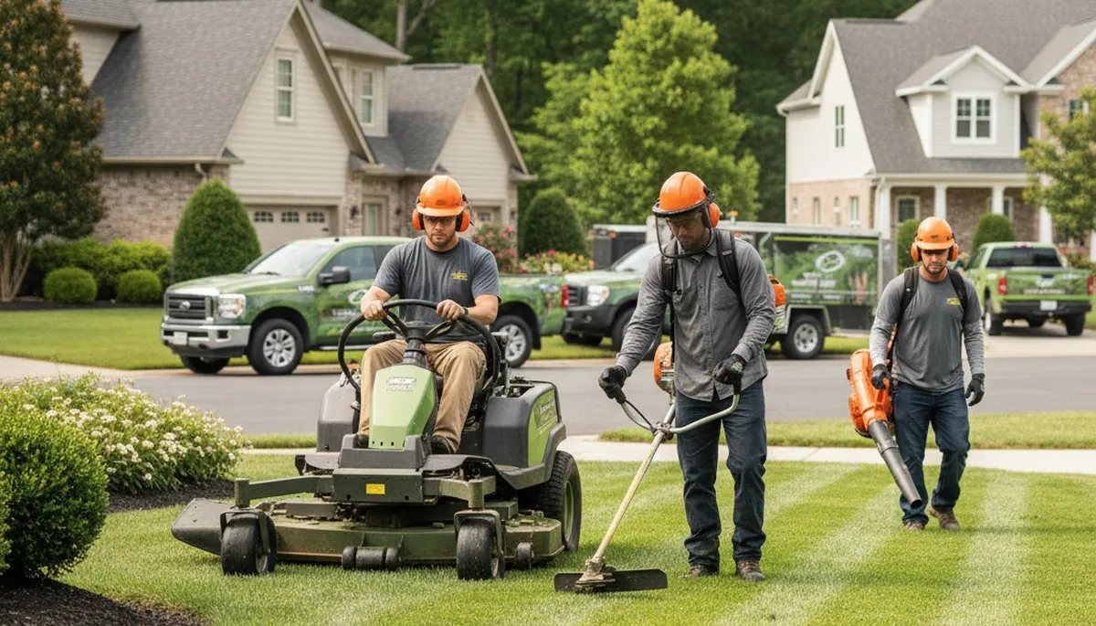 Lancaster, PA tree service team providing lawn care and tree removal for healthy turf