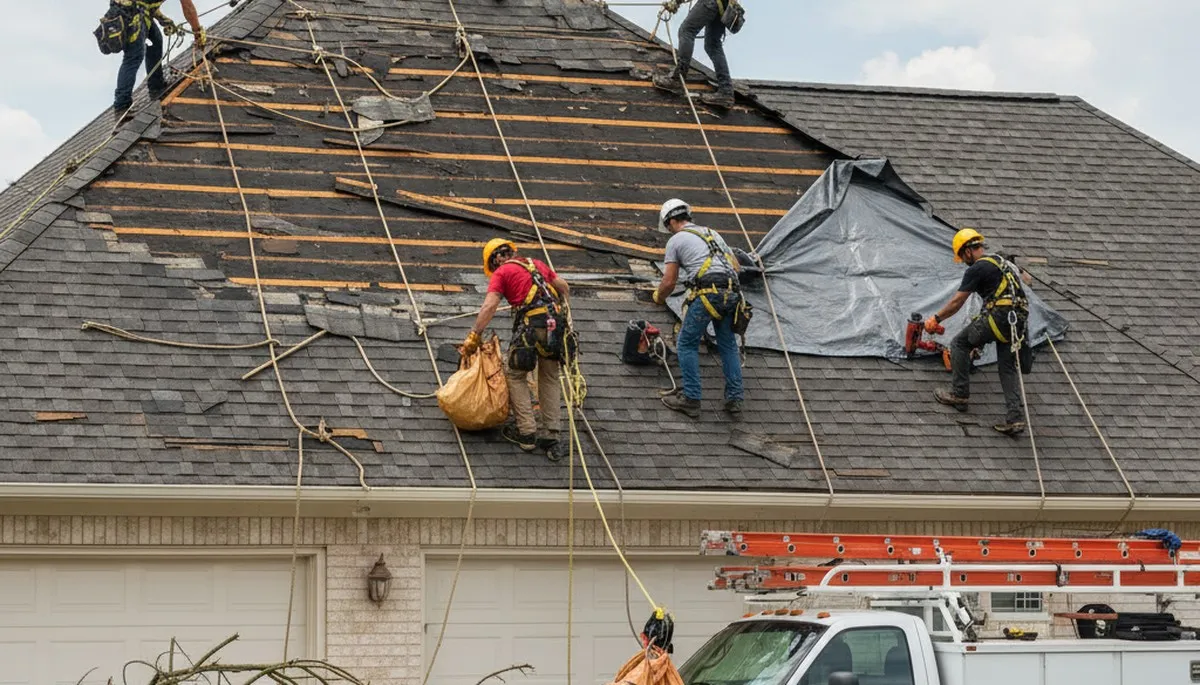 Lancaster, PA arborists clearing storm-damaged trees and downed limbs for safe property cleanup