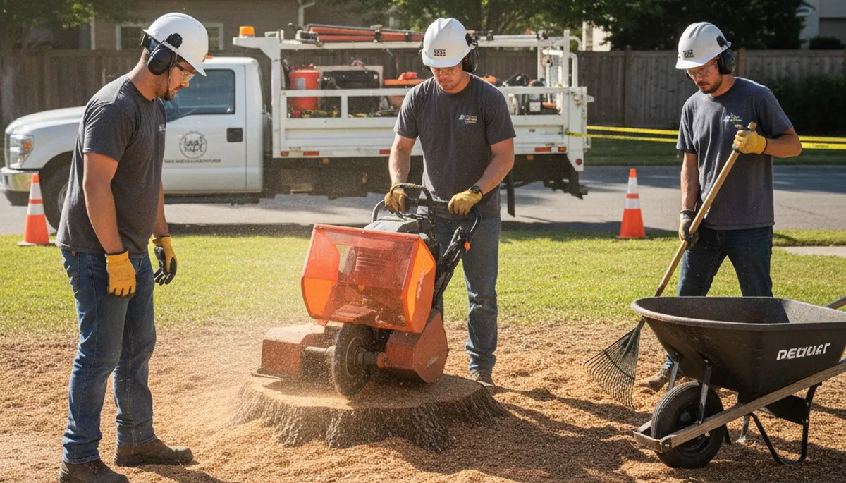 Stump removal service in Lancaster, PA for safe yard cleanup and complete stump extraction