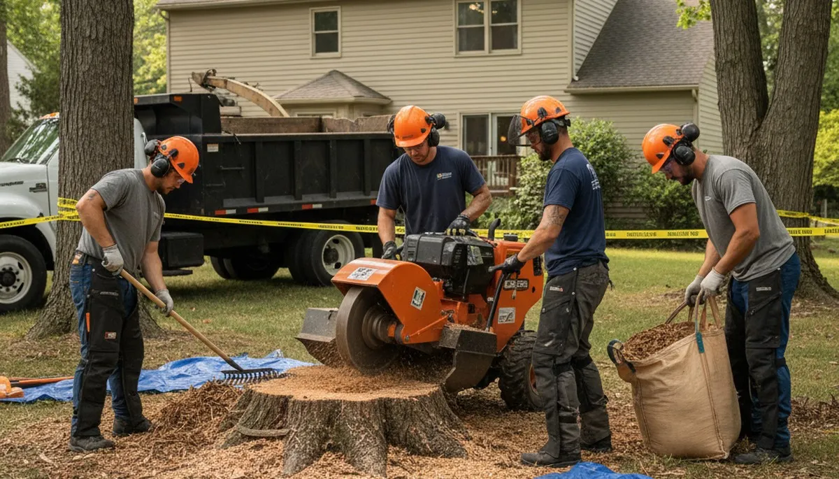 Lancaster, PA stump removal service by Arbor Tree Care for safe, thorough yard cleanup