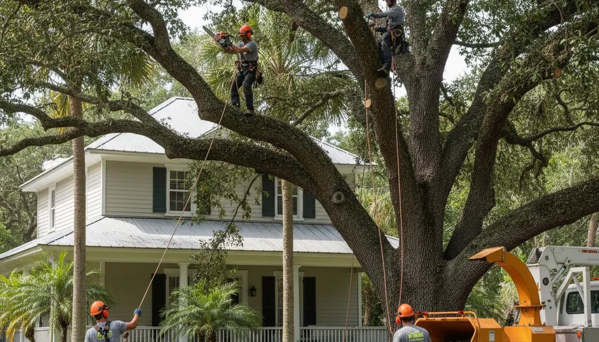 Tree service crew in Lancaster, PA performing professional tree removal and trimming
