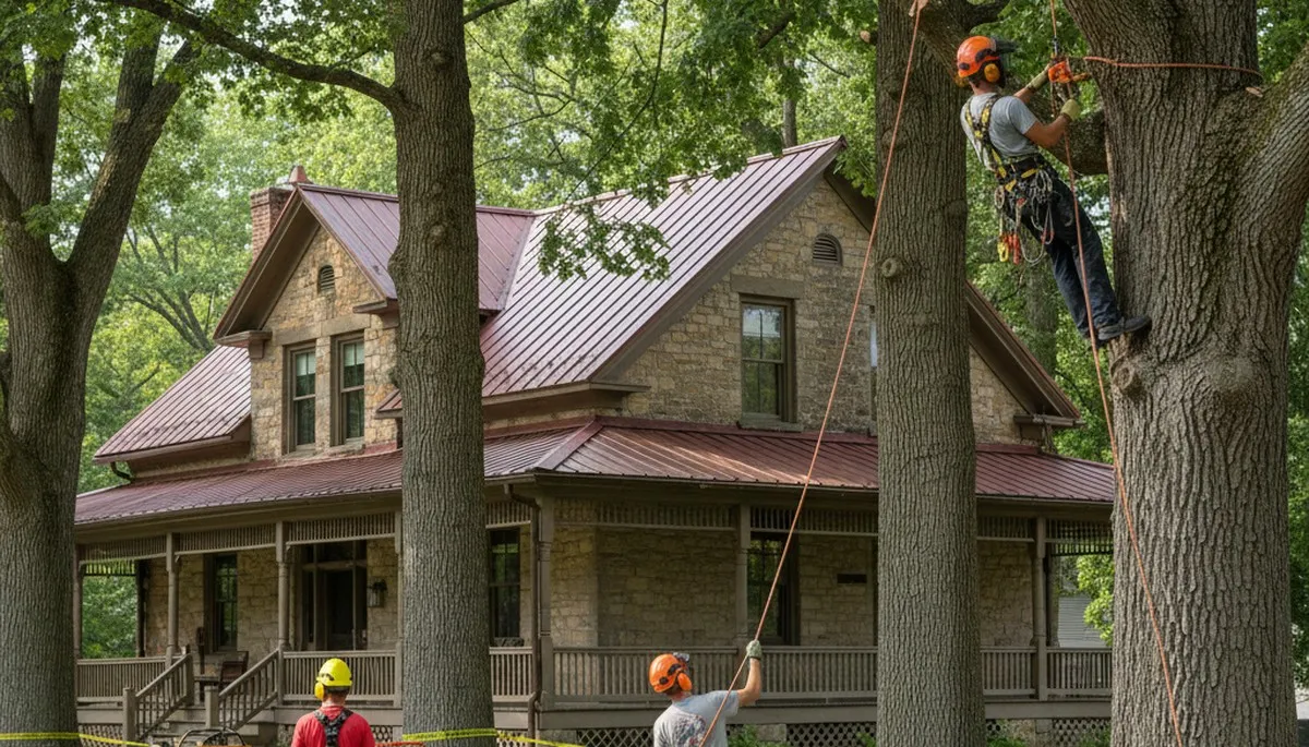 Tree service crew in Lancaster, PA providing professional tree removal and trimming services