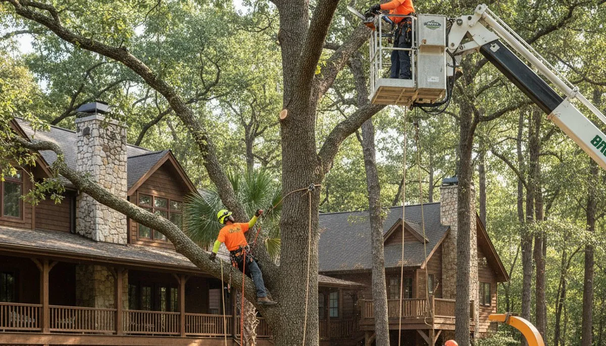 Tree removal crew serving Lancaster, PA with professional tree service equipment
