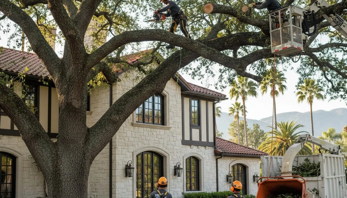 Tree service crew in Lancaster, PA providing professional tree removal and trimming services